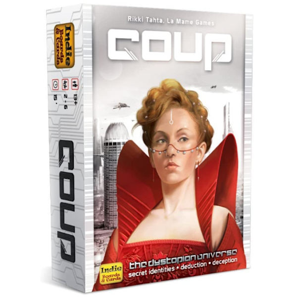 Coup - Dystopiassa sijoittuva korttipeli, sopii perheille, mysteereille, strategiapeleille ja lautapeleille