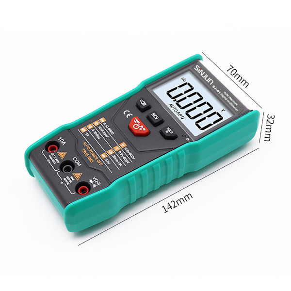 Smart Multimeter SJ-01 Automatisk Identifikasjon Multimeter Multifunksjonelt Multimeter