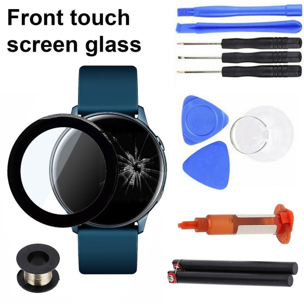 Ur Front Glas Lens Replacement Kit - Touch Screen Reparationsværktøj til Samsung Galaxy Watch Active 40mm/active 2 40mm/44mm