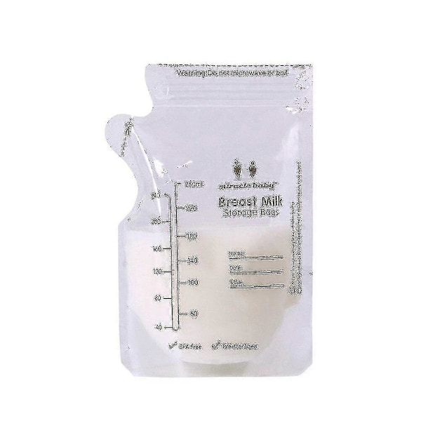 30 stk. Babymad Opbevaring Brystmælk Opbevaringsposer Til Opbevaring af Mælk Pose 250ml BPA Fri Fryser Foder