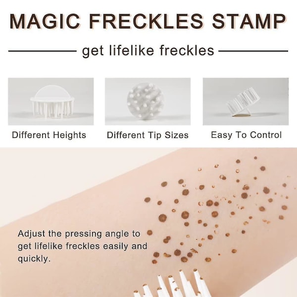 Fake Freckles Stamp Pen, Langvarig Vanntett Quick Dry Naturlig Freckles Marker Makeup Pen, magisk Freckle Stamp For Natural Sunkissed Makeup