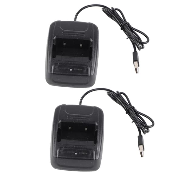 2 stk. interphone walkie talkie for baofeng bf666s/bf777s/bf888s usb-lader batterilader med ladeindikator