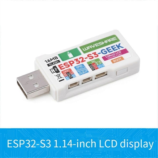 ESP32-S3 -kehityskortti, 1,14 tuuman LCD-näyttö, WiFi ja Bluetooth, Dual-Mode langaton tiedonsiirto