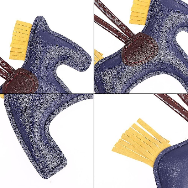 Ny håndlaget PU-lær heste nøkkelring dyre nøkkelring for kvinner veske nøkkelring sjarm