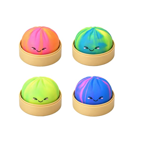 Sød simuleret bolle Squishy Legetøj, Farverigt Blødt Stressaflastende Legetøj D