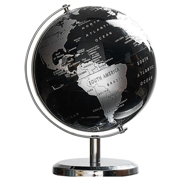 World Globe Constellation Kart Globe Bord Skrivebordspynt Gavekontortilbehør (svart)