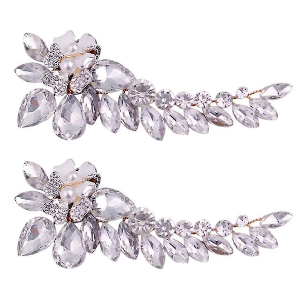 1 Par Avtakbare Bryllupssko Ornamenter Delikate Perle Rhinestone Sko Spenner
