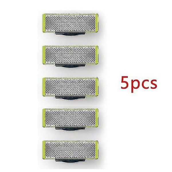 5 stk klinge kompatibel med Philips Oneblade-udskiftningsblad til skægshaverhoved Qp210 Qp220 Qp230 Qp2520 Qp2530 Qp2527 Qp2533 Qp2630 Qp6520 grå S