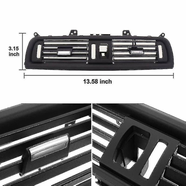 Sentral konsoll luftkondisjonering ventilasjonsgitter utløpspaneldeksel for- 5-serie F10 F11 F18 6422920913