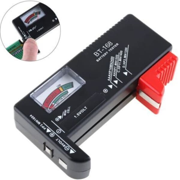 Batteritester, Universal Batteritester, BT-168D Batteritester, AA AAA C 9V Batteritester (Pointer Display)
