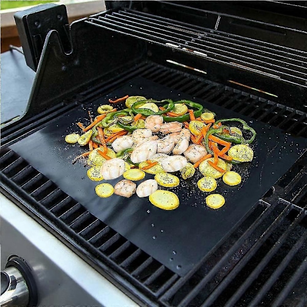Grillmattor för BBQ, 3-pack, återanvändbara för kolgrill