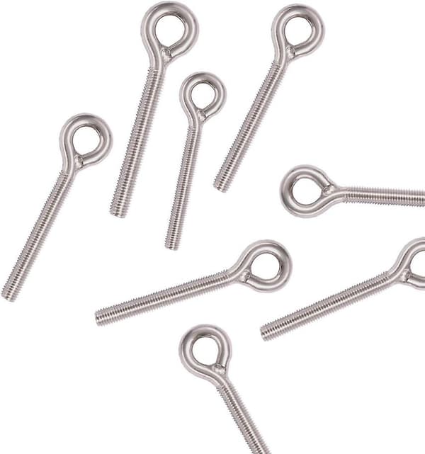 M6 304 Rustfritt Stål Lang Ring Skrue Gjenget Stang Ring Bolt 10STK