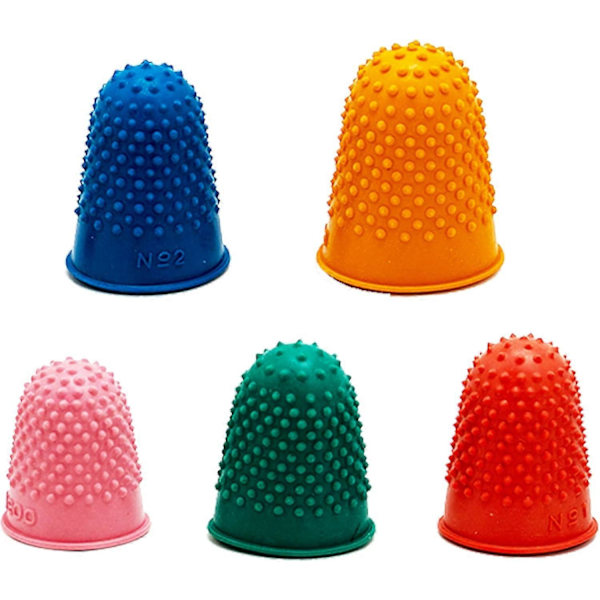5 stycken gummifingerringar för fingerspels skydd