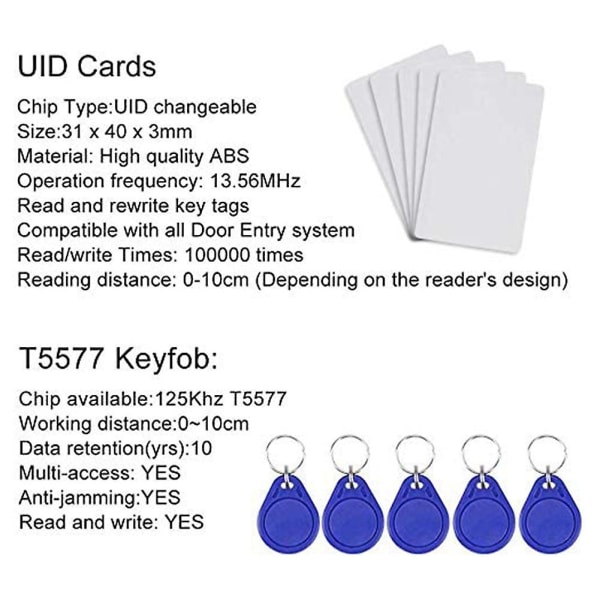 Rfid Nfc Kopimaskine Duplikator Nøgle Fob Smart Card Reader Writer 13,56mhz krypteret programmør os