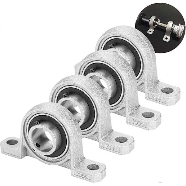 4-pack kullager, 20 mm kullager med kullagerhus, kullagerfläns med självbärande montering, självanpassande