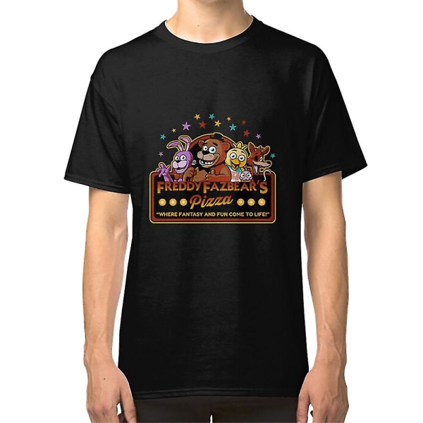 Five Nights At Freddy's Freddy Fazbear's Pizza Fnaf Logo T-paita