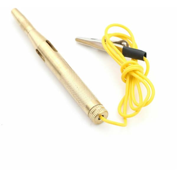 Spændingstesterpen til biler og lastbiler. DC 6V/12V/24V. Guld.Fonepro