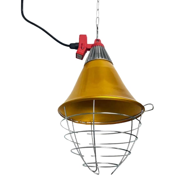 Varmelampe med sikkerhedsafbryder, rustfrit stål, hønsehus, krybdyr, pattegris, infrarød lampe, lille ged, nyfødt hvalp, 250W, 2 meter ledning