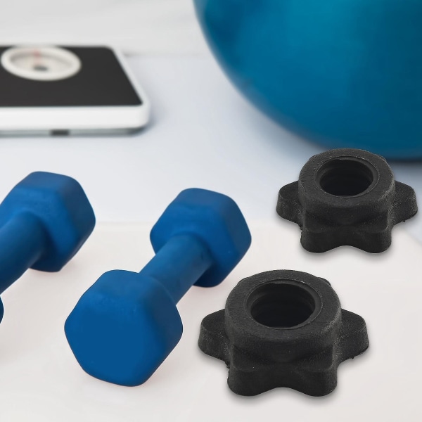 4 par Dumbbell Hex-mutter, Hantel-Stangenmutter, Kragen für Langhanteln, Trainingsgeräte