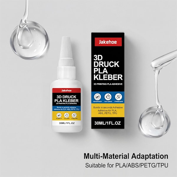 3D-printklæbemiddel (30 ml) – Hurtig binding til PLA/ABS/PETG/TPU