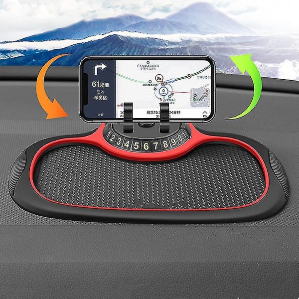 Multifunktionel skridsikker bilmåtte Autotelefonholder Skridsikker Sticky Anti Slide Dash-telefonmontering Silikone Dashboard Car Pad-måtte