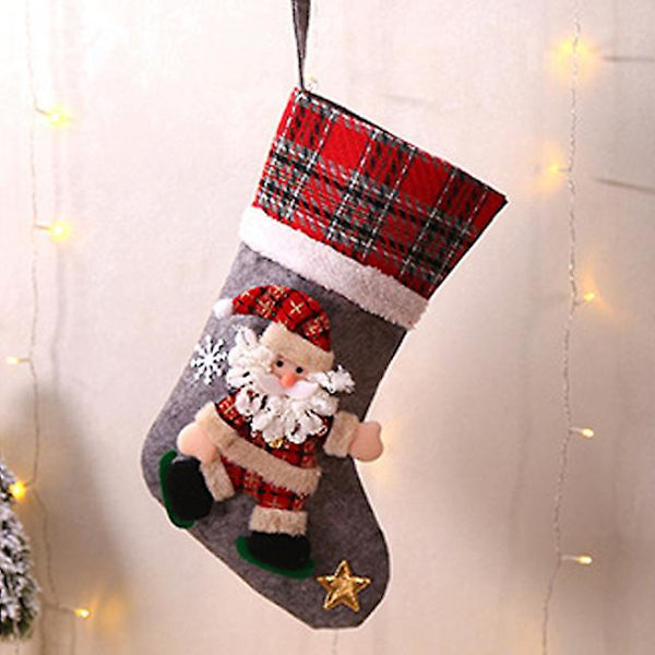 Christmas Stocking Santa Sack Gift Candy Bag Christmas Socks Christmas Decorations Christmas Tree Decor Xmas New Year 2024