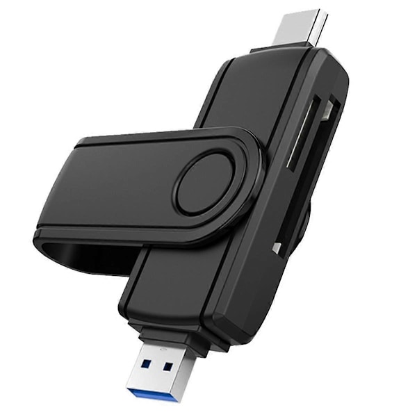 Type C SD TF Kortleser Høyhastighets USB 3.0 SD TF Smart Minnekortleser Adapter for PC Mobil Ph