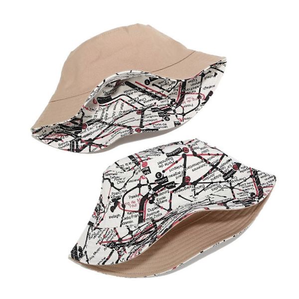 AVEKI Unisex Trykt Dobbeltsidig Reversibel Bucket Hat