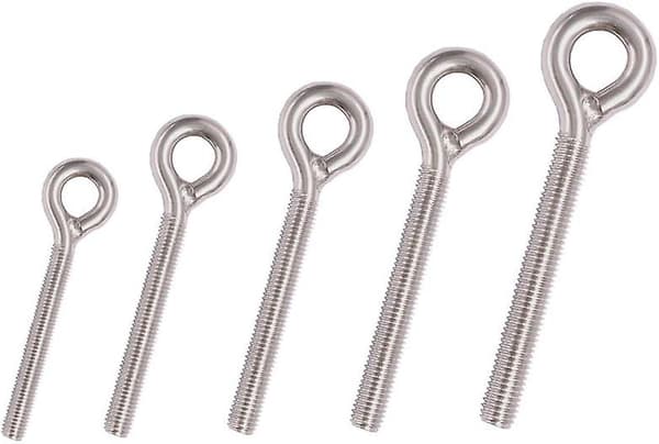 M6 304 Rustfrit Stål Lang Ring Skrue Gengede Stang Ringbolt 10 stk