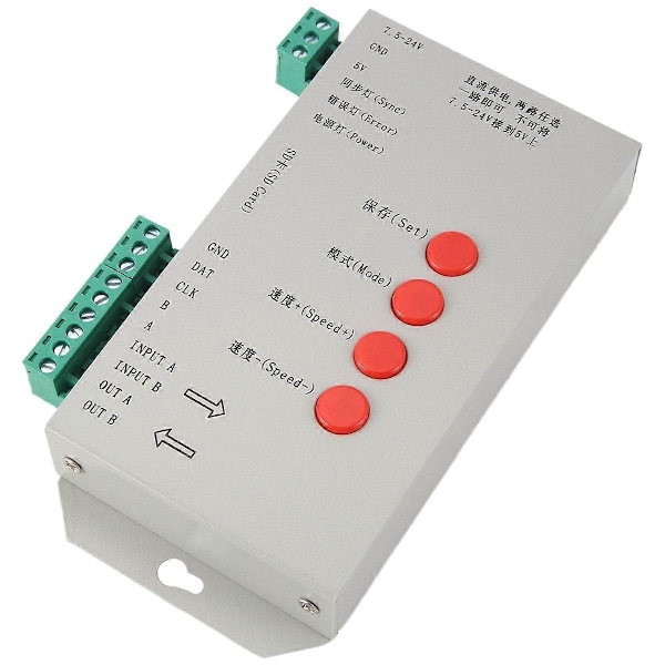 RGB LED -ohjain T1000S SD-kortti 2048 pikseliä ohjain WS2801 WS2811 WS2812B SK6812 LPD6803 LE