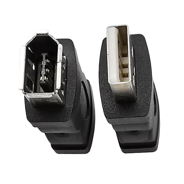 For Firewire Ieee 1394 6-bens Hun F til USB Han M Adapter Konverter Stik PC (1 stk, Sort)