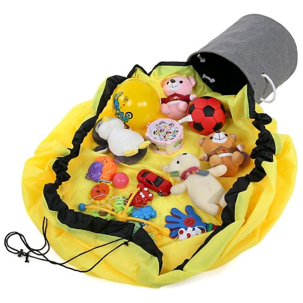 Legetøjsopbevaringstaske til børn med snoretræk Legemåtte til legetøjsoprydning og opbevaringsbeholdertaske