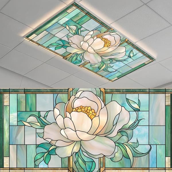 60×120 cm magnetisk loftlampe diffuserpanel, nem at installere lysfilterdæksel til hjemme- og lejeboligfornyelse A