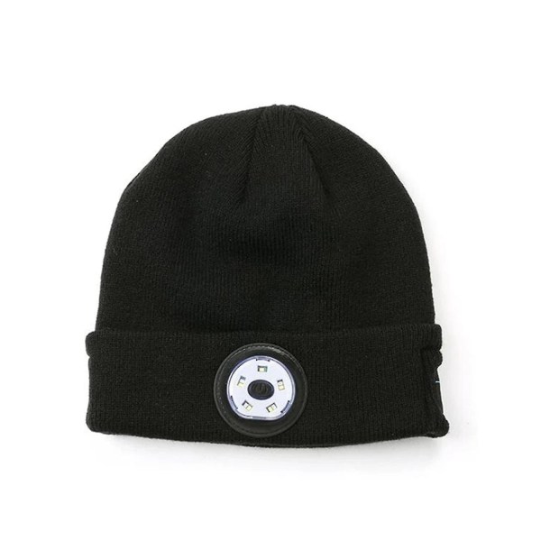Led bluetooth beanie hat med led forlygte oplyst hue cap genopladelig med trådløs z46442
