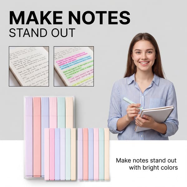 Pastellöverstrykningspennor (12-pack)