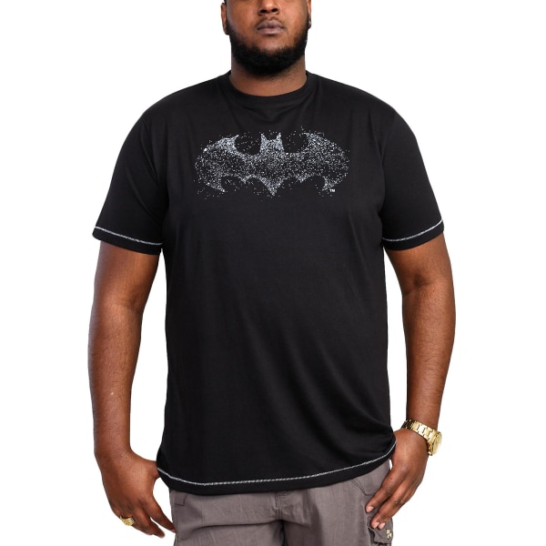 D555 Miesten Robin Virallinen Batman Printed Big Tall Kingsize T-paita - musta Vit XL