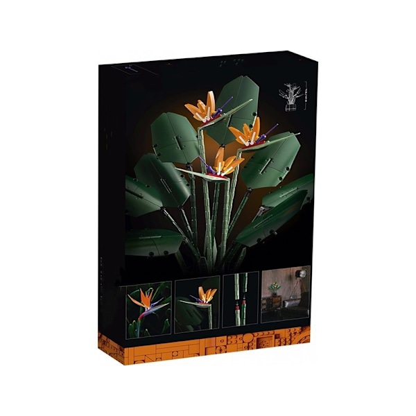1 kpl Bird of Paradise Strelitzia Reginae Ikuinen Kimppu Kukka Ruukussa Pieni Hiukkanen Kokoava Rakennuspalikkalelu