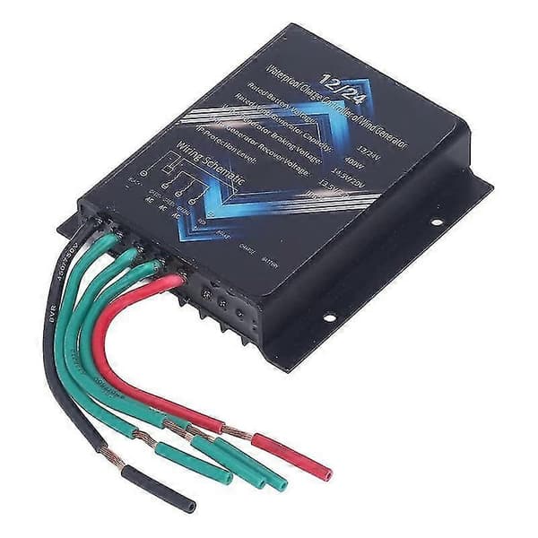Vindmølle-ladningsregulator, 400W 12V 24V Mini Vindmølle Generator Controller IP67 Vandtæt