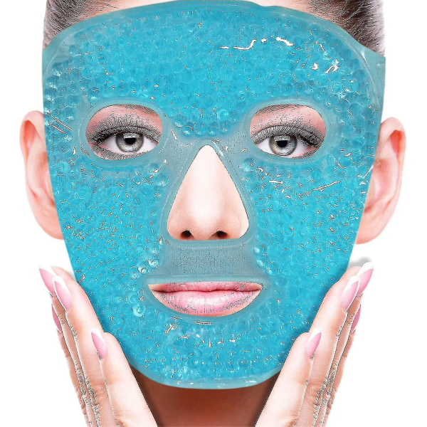 Cold Face Eye Mask Ice Pack Reducer Face Puff,mørke cirkler,gelperler Hot Heat Cold Compress Pack,ansigtsspa til kvinde, der sover, pres, hovedpine, hud