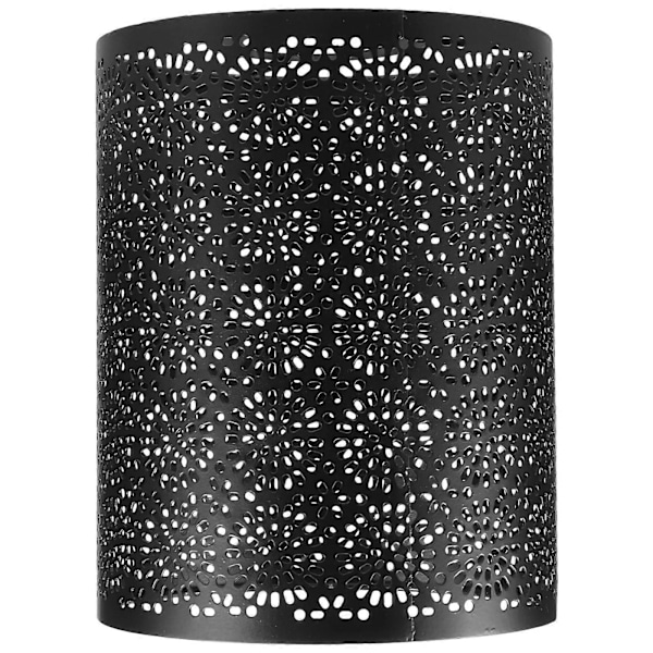 Urholkad Lampskärm Blomma Snideri Lampskärm Taklampa Skydd Metall Ljusskärm Hänge