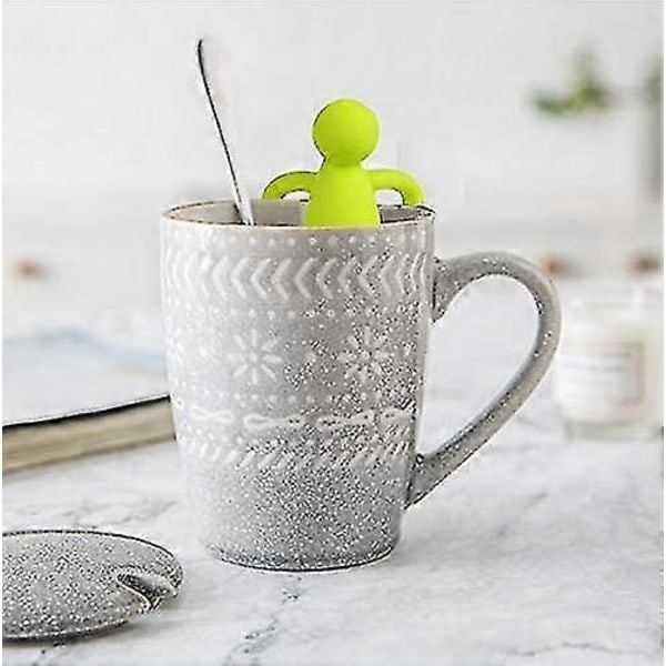 Te-infuser Sød Te-si  Til Løse Blade Finmasket Rustfrit Stål Te-kugle Brygger & Diffuser Med Silikonlåg Til Tekop & Kande