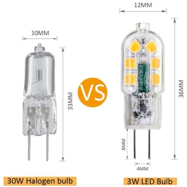 Tomshine G4 LED-lampor, 12-pack, varmvitt ljus