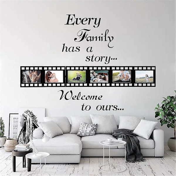 Sxbd Every Family Has A Story,family Wall Stickers Contains 6 Pcs 4x6in Picture Frame,wall Stickers For Living Room Family Inspirational Wall Stickers