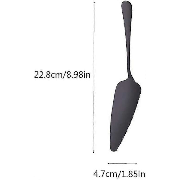 Kakslicer, Pajserver, Pizzaskära, Rostfritt Stål Med Fina Serrated Kanter För Bröllop, Jubileum, Fest, Kökstillbehör (Svart) (2-pack)