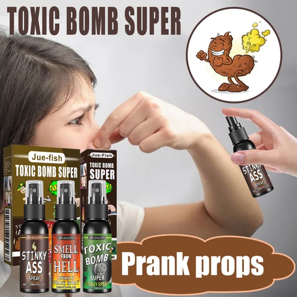 Superstark Prank-Fjärtspray, Extra Kraftfull Formula, 30 ml, 3-pack Stinkbombsspray-set