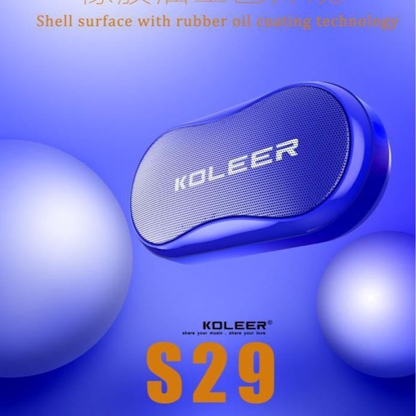 S29 Trådlös Bluetooth-högtalare Bärbar utomhussubwoofer kort FM-radio kreativ present liten högtalare, svart