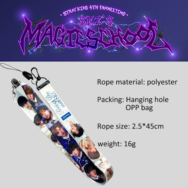 2-pack Stray Kids nyckelband Lee Yong-fu (G)I-DLE nytt album 2:a albumet Super-tillbehör mobiltelefonband