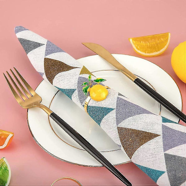 12 stycken citron servettringar sommar servetthållare tropiska frukt servetspänne dekoration för sommar Bi
