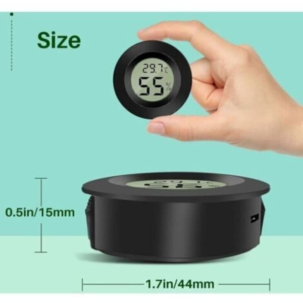 (6 STK - B) Mini Digital LCD Termometer Hygrometer Temperatur Fugtighed -50-70℃ 10%-99% RH Bærbart Termometer Termo Hygrometer Indikator