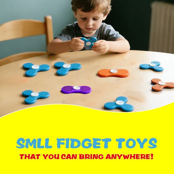 Tekstureret Fidget Spinner, ADHD Sensorisk Angstlindrende Finger Dekompression Legetøj 3-pak